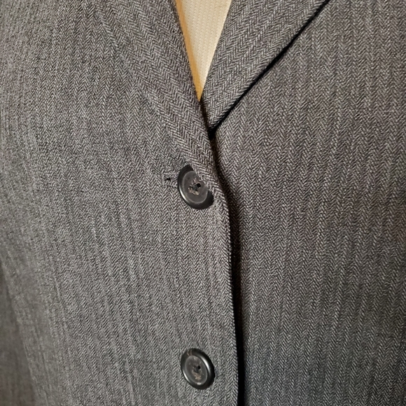 NWT Lauren Ralph Lauren Petite Gray Wool Blend Double Breasted Blazer Womens 14P - Picture 6 of 12